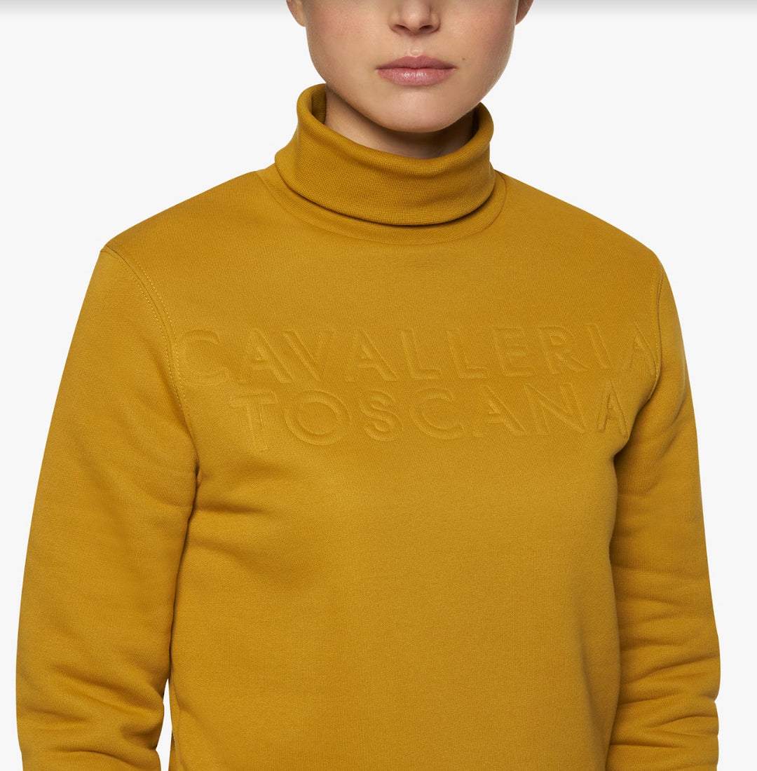 Cavalleria Toscana Embossed Turtleneck Pullover Sweatshirt - FED106