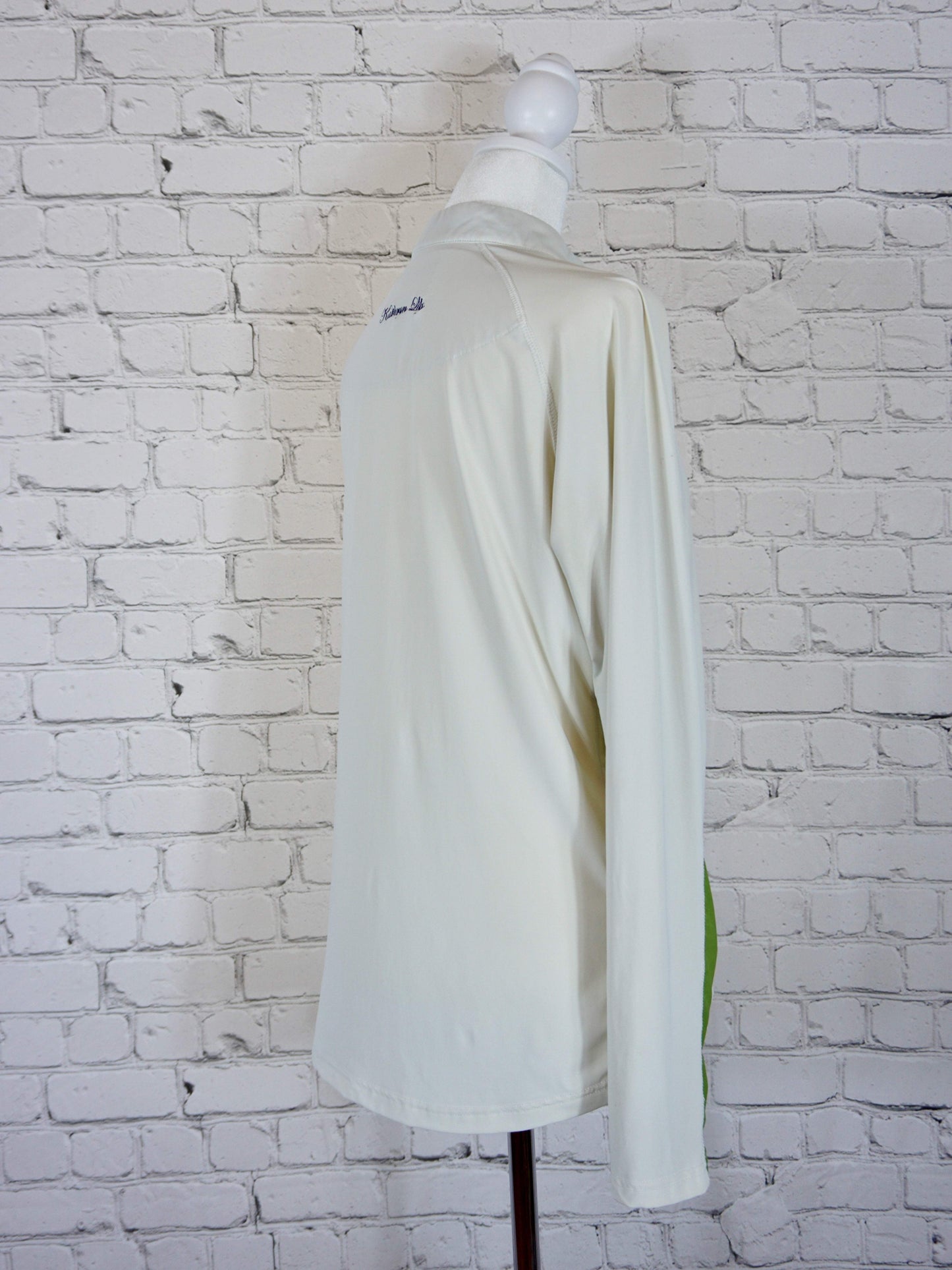 Kathryn Lilly Sunshirt in White/Green- Size Large