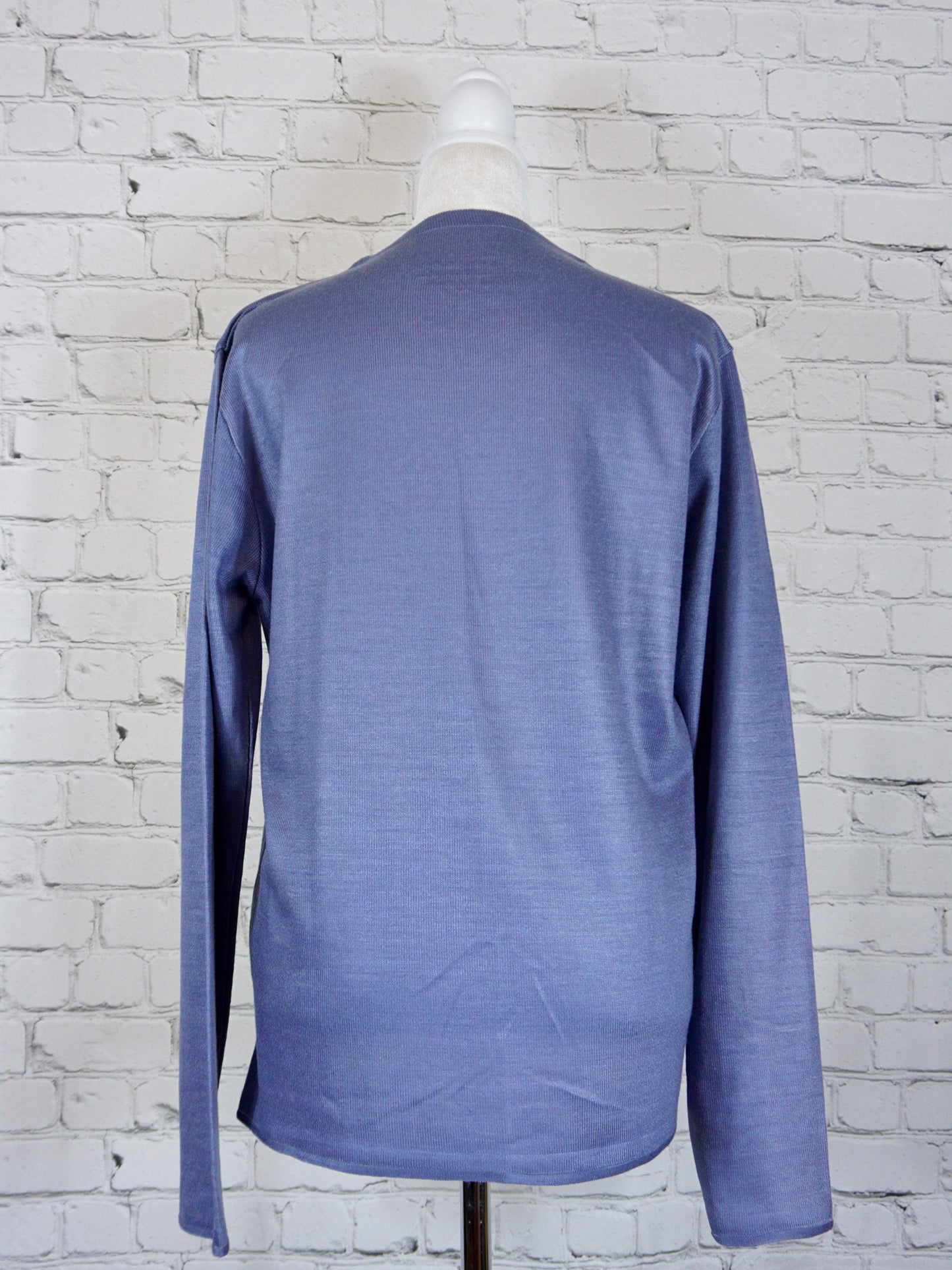 Ronner Design Blue Crewneck Sweater with Floral Horse Design - XL