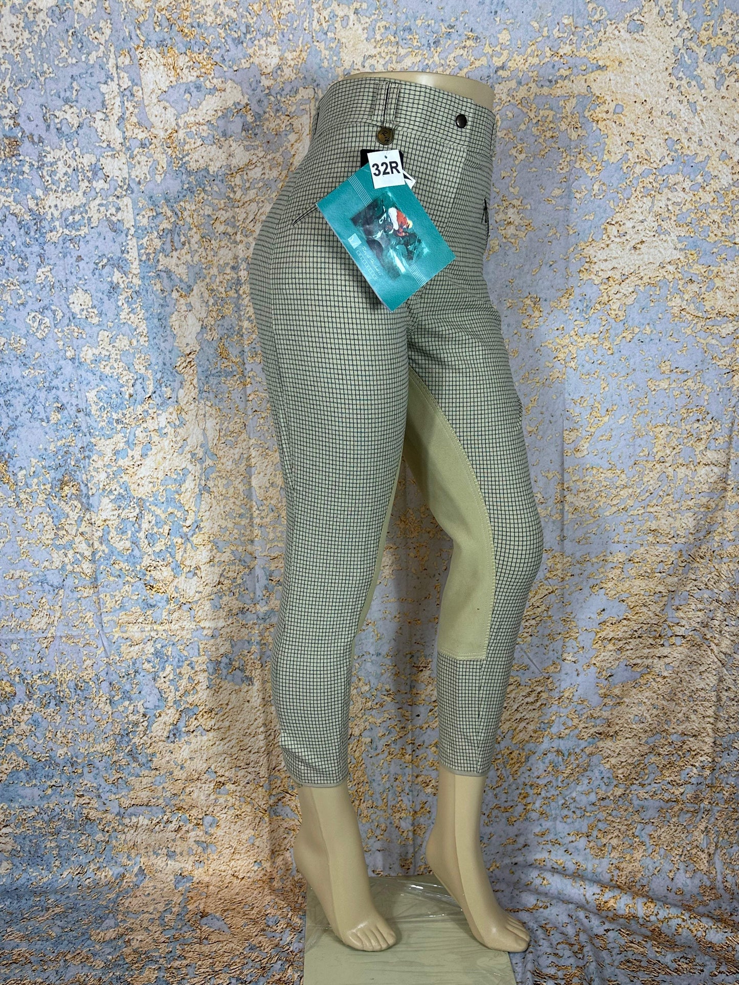 Royal Highness Womens Full Seat Checkered Breeches Size 32