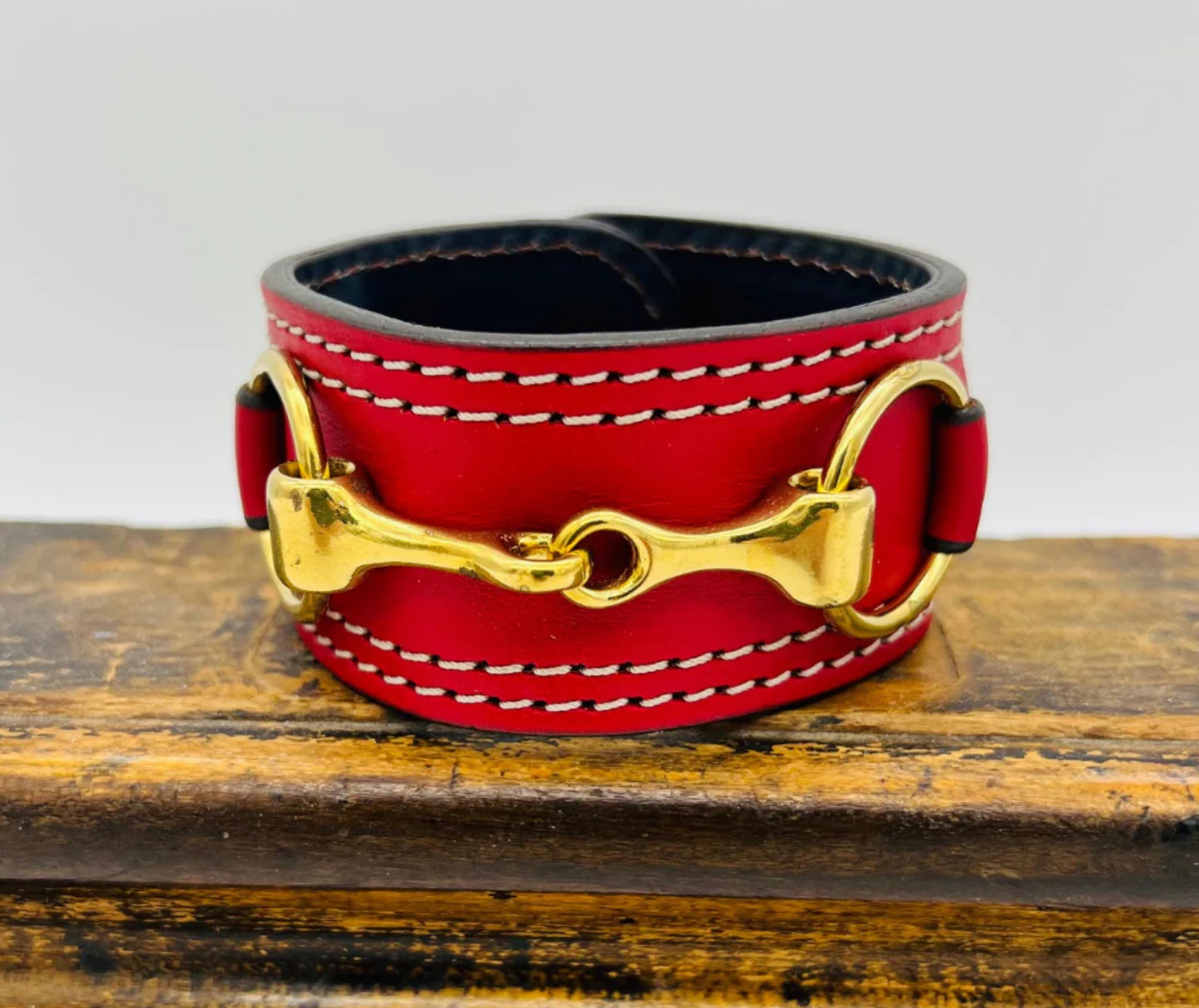 Rebecca Ray Snaffle Cuff Bridle Leather Bracelet