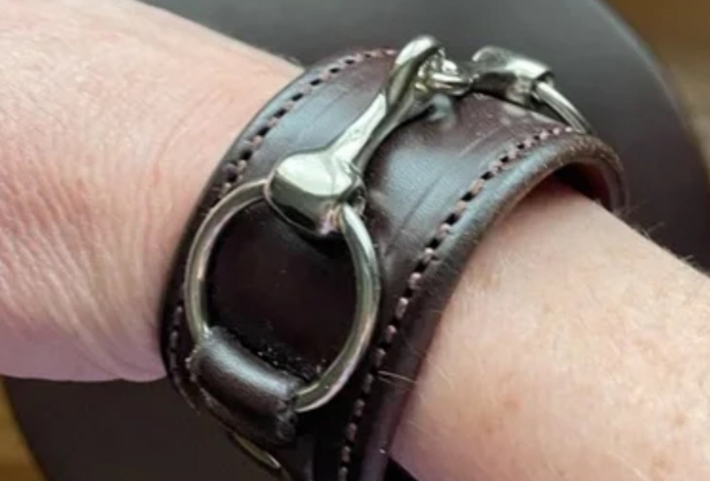 Rebecca Ray Snaffle Cuff Bridle Leather Bracelet