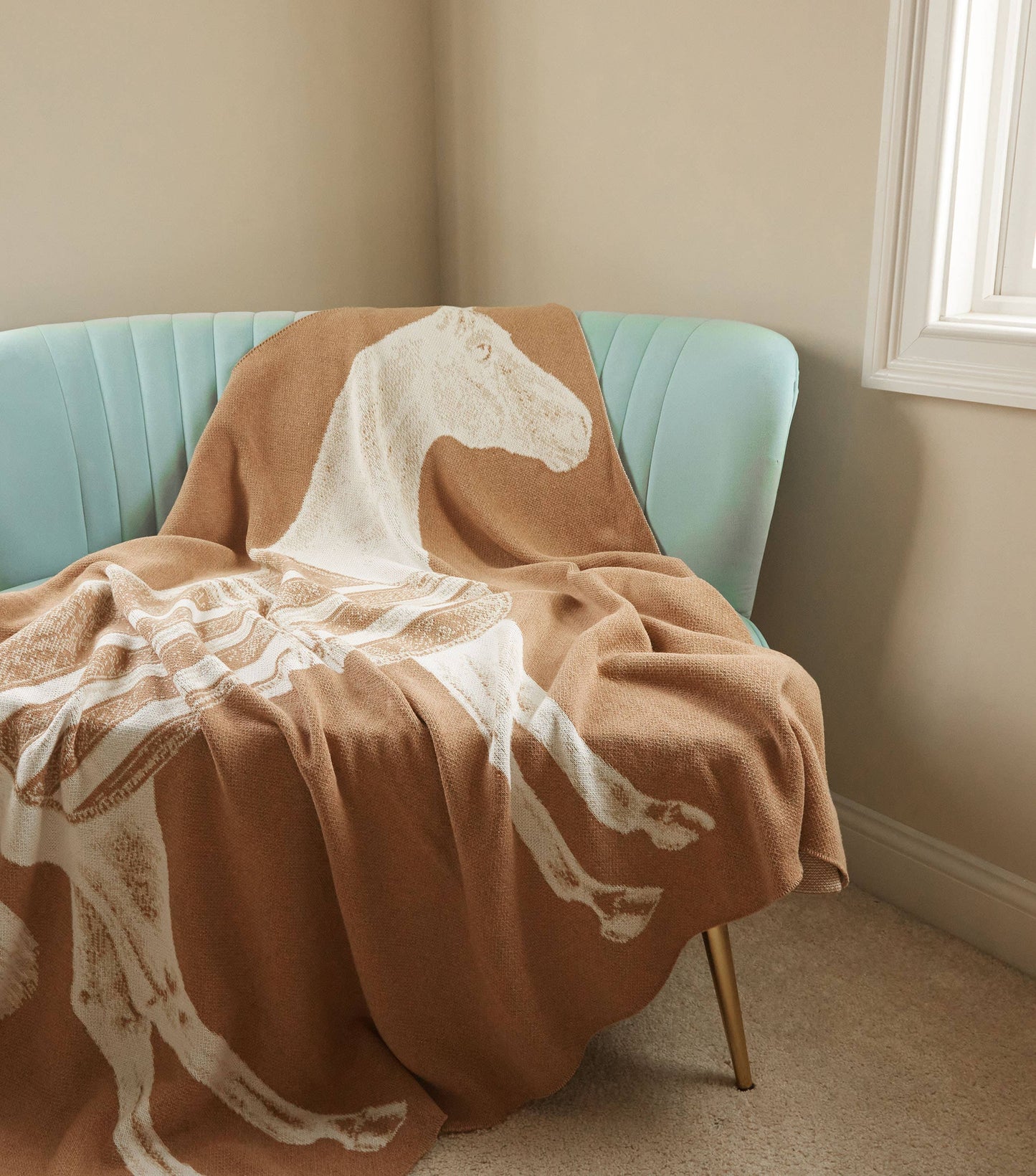 Thomas Paul Thoroughbred Throw - Camel