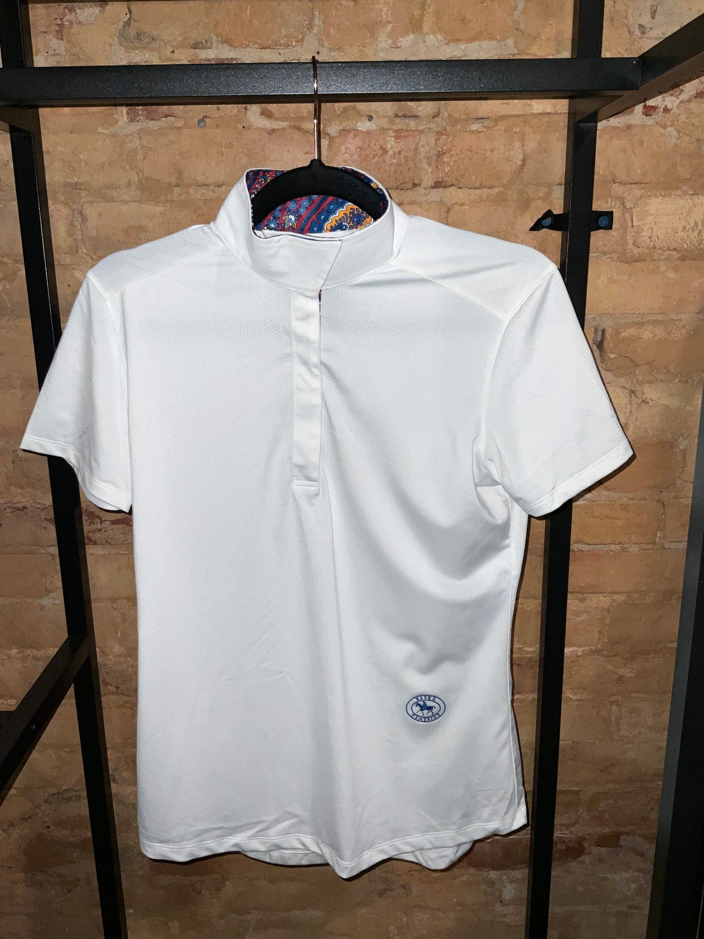 Essex Classics Talent Yarn Wrap Collar S/S Shirt Size M