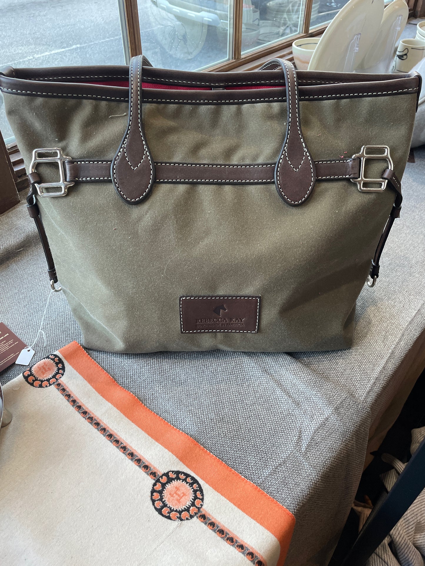 Rebecca Ray Chef D’Equipe Bag with Halter Hardware Waxed Canvas